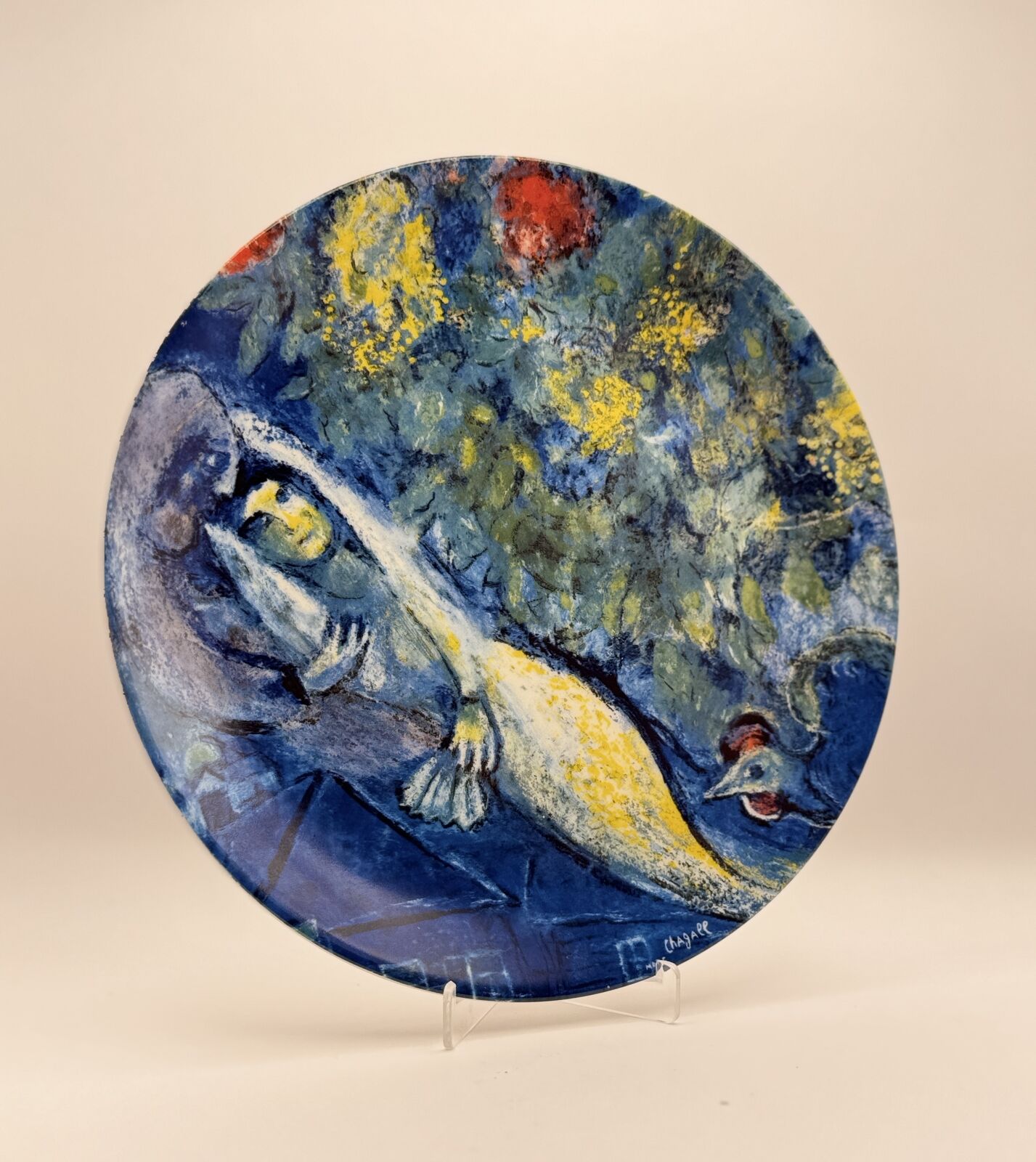 The Marc Chagall Plate by Georg Jensen Limited Edition 1972