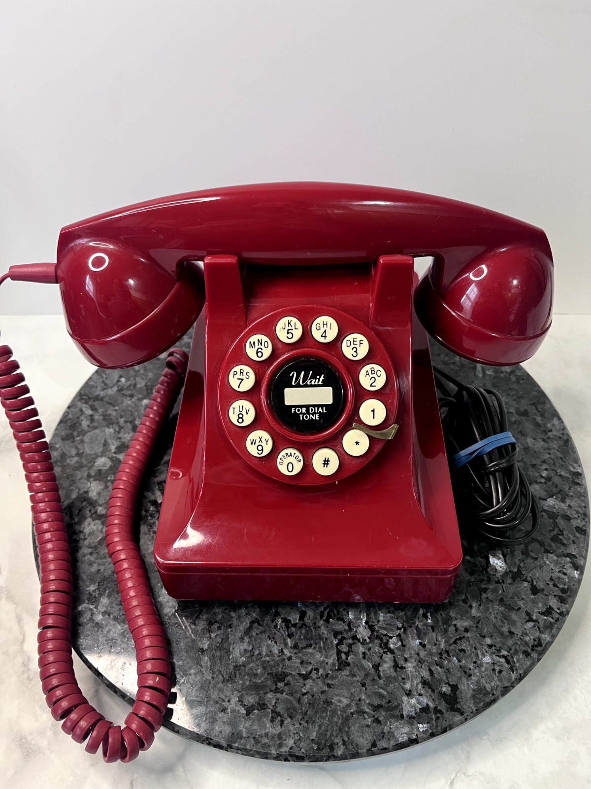 VINTAGE CROSLEY Red PUSH BUTTON Phone (Model 302 ) -TESTED AND WORKING