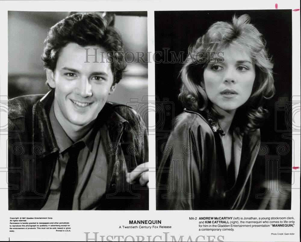 1987 Press Photo Andrew McCarthy, Kim Cattrall in \