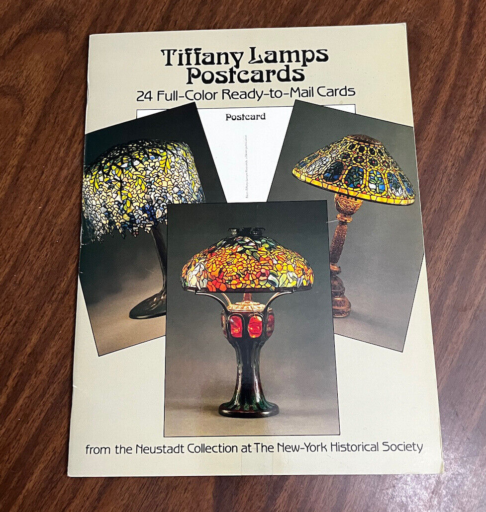 Louis Tiffany Lamps Postcards Book 24 Unposted 1990 New York Historical Society
