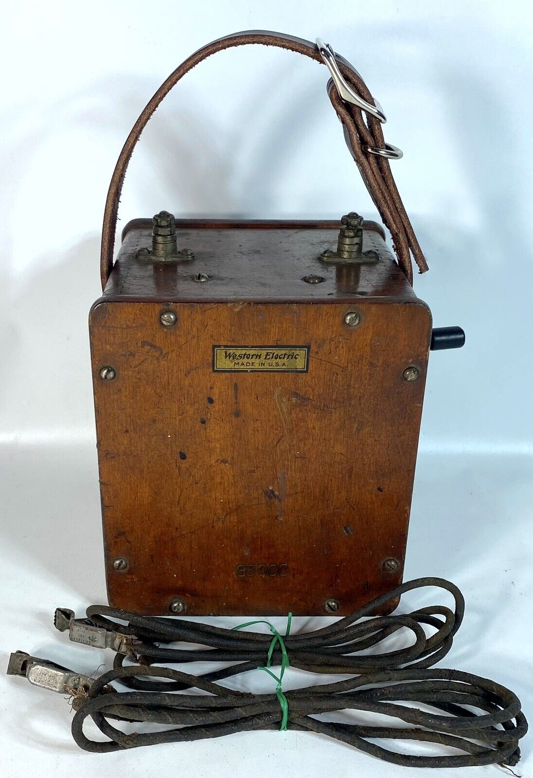 Refurbished Antique Western Electric Hand Crank Telegraph Magneto Generator NICE