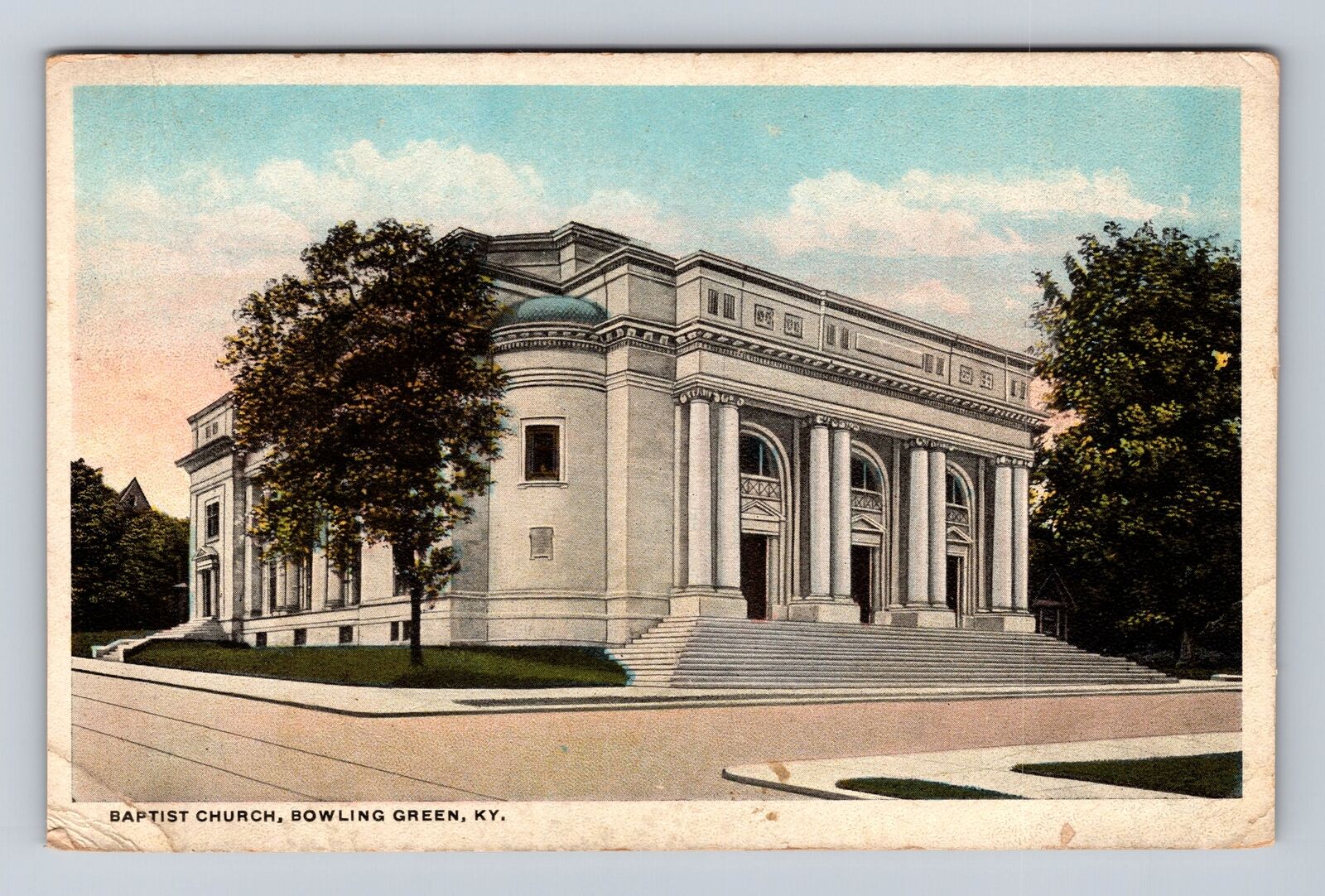 Bowling Green KY-Kentucky, Baptist Church, Antique Vintage Souvenir Postcard
