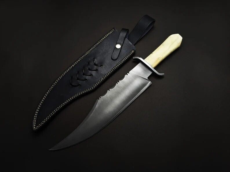 Juan Padillo Replica Bowie Custom Handmade 1095 Carbon Steel Antique Aged Knife