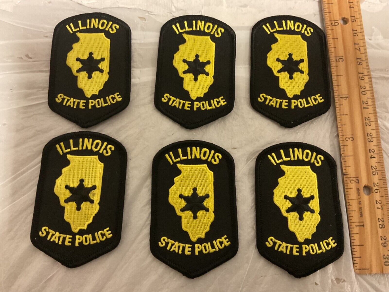 Illinois State Police Hat Size collectable Patch 6 total all new