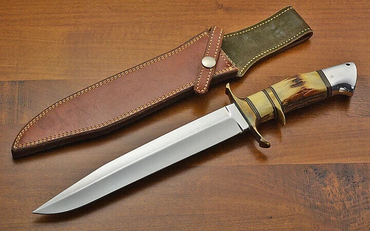 Handmade Bob Loveless Knife, Hunting Knife, Custom Handmade Knife, Stag horn