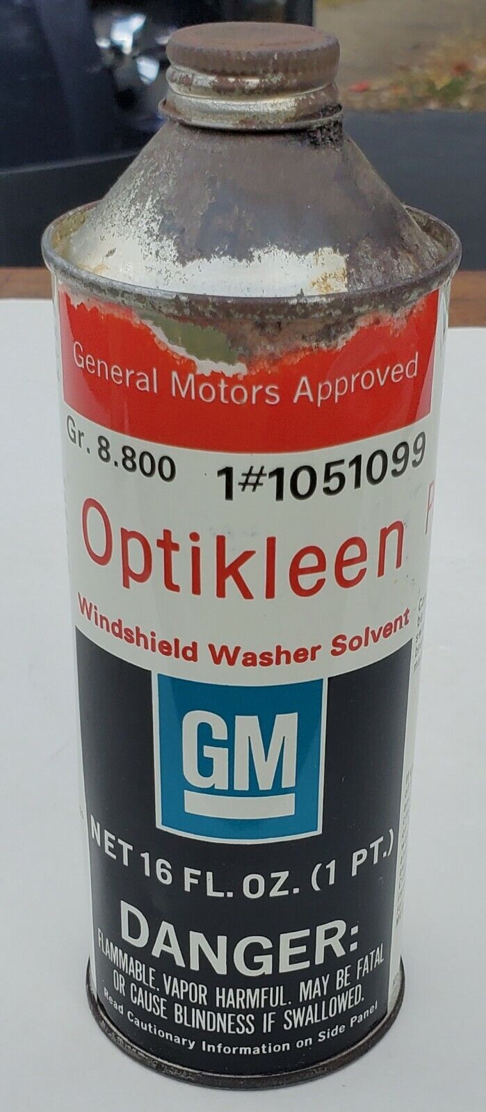 Old Original GM Product Part # 1#1051099 Optikleen Winshield Washer Solvent NOS
