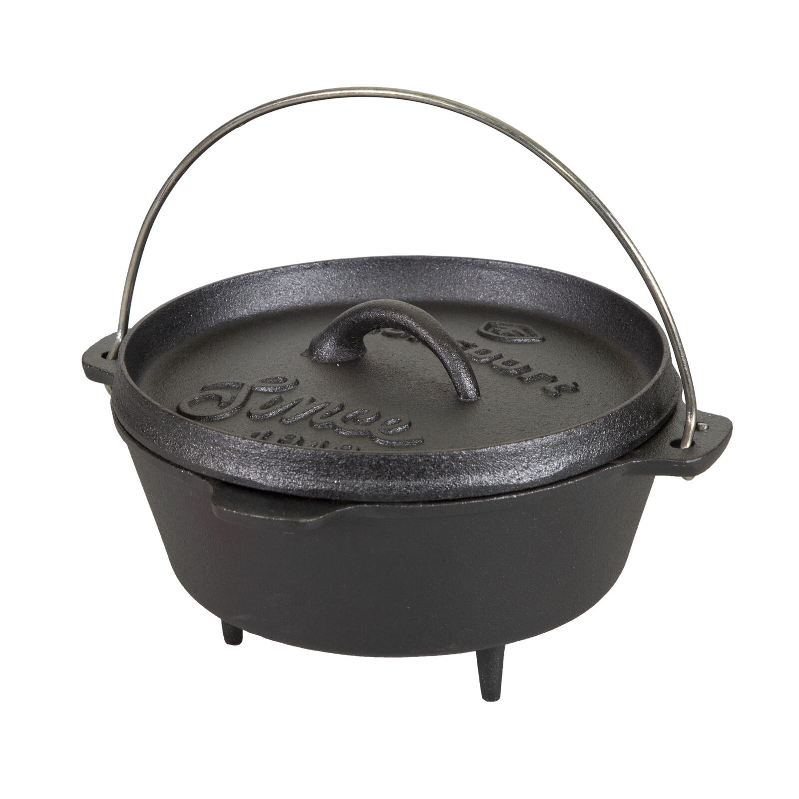 Stansport 2 QT Pre-Seasoned Cast Iron Dutch Oven with Legs