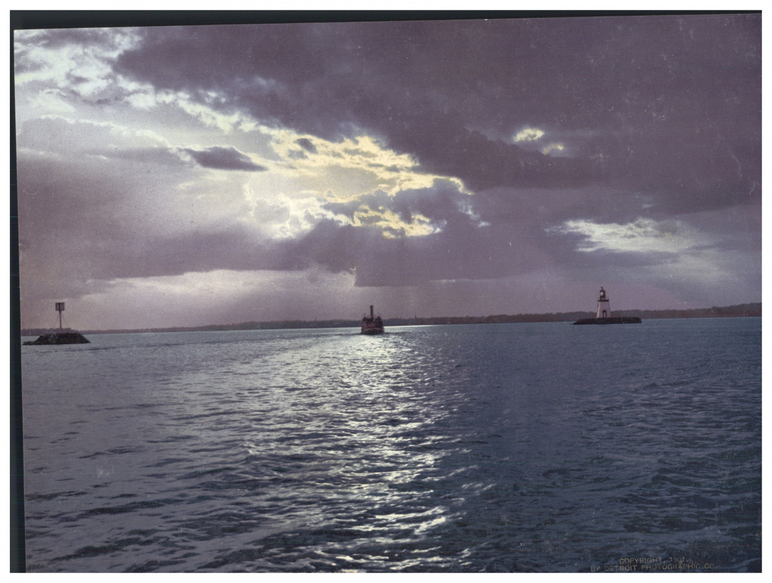 New York, Thousand Islands, Jack Straw Light Vintage Photochrome, Photochromi