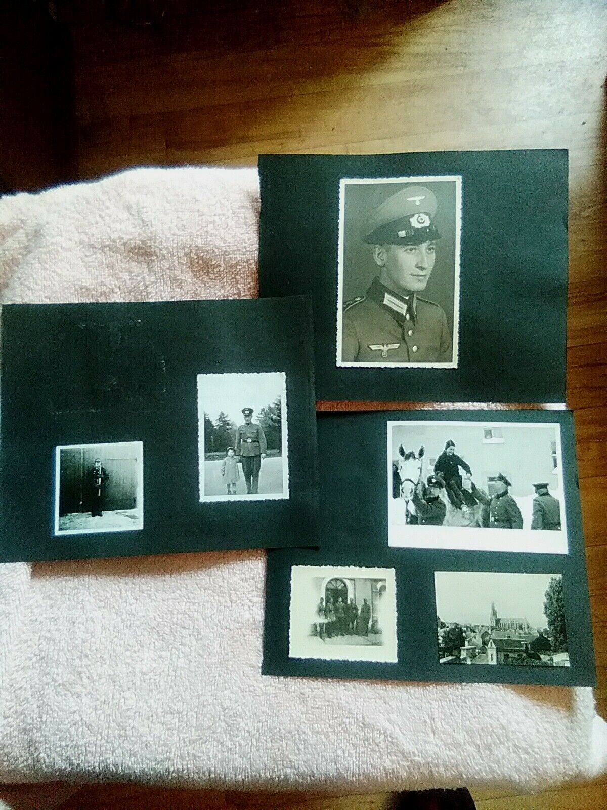WW2-ORIGINAL  GERMAN SOLDIERS, OFFICERS PHOTOGRAPHS SCRAPBOOK PAGES 11 Pictures