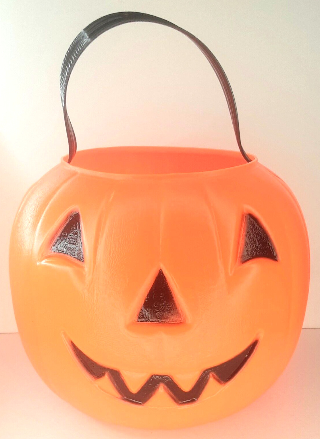 Halloween Jack O Lantern Candy Bucket Empire Plastic Vintage Holiday Decor