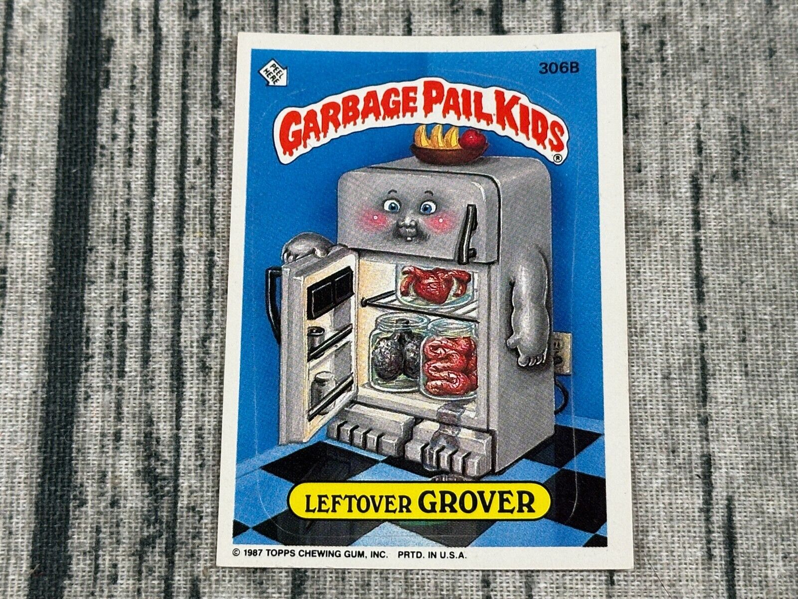Garbage Pail Kids #306b Leftover Grover Topps 1987 Trading Sticker Card