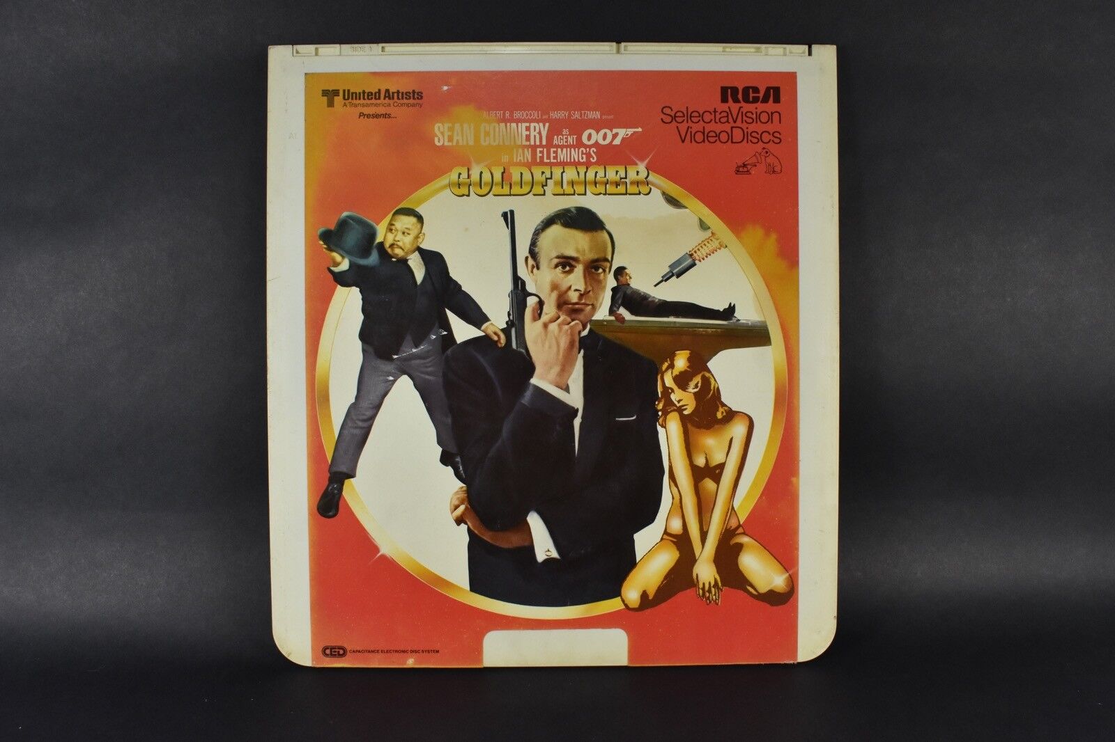 VINTAGE CED Video Disc Untested James Bond Goldfinger RCA01410