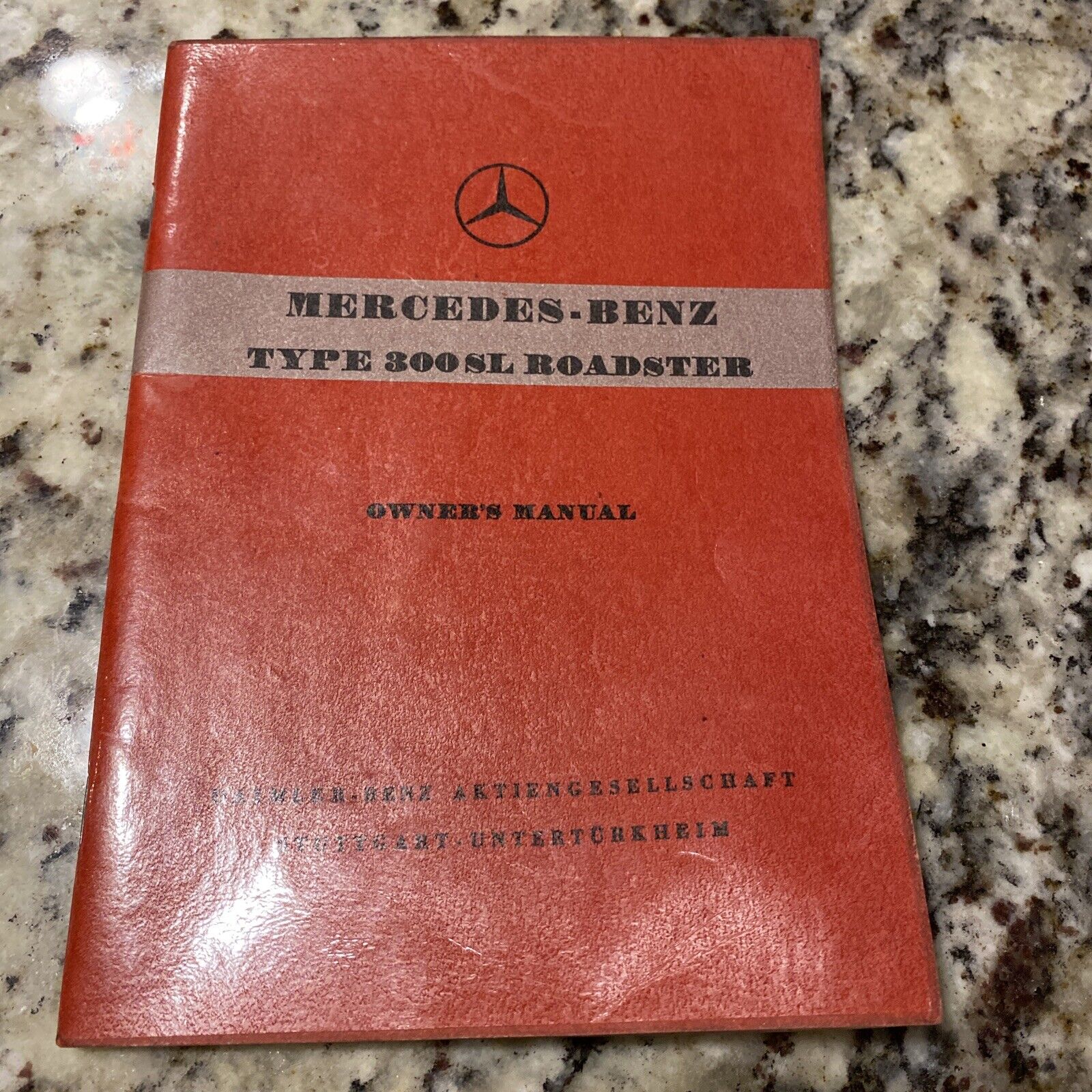 Vintage Mercedes-Benz 1957-58 300 SL Roadster Owners Manual Edition B - rare car