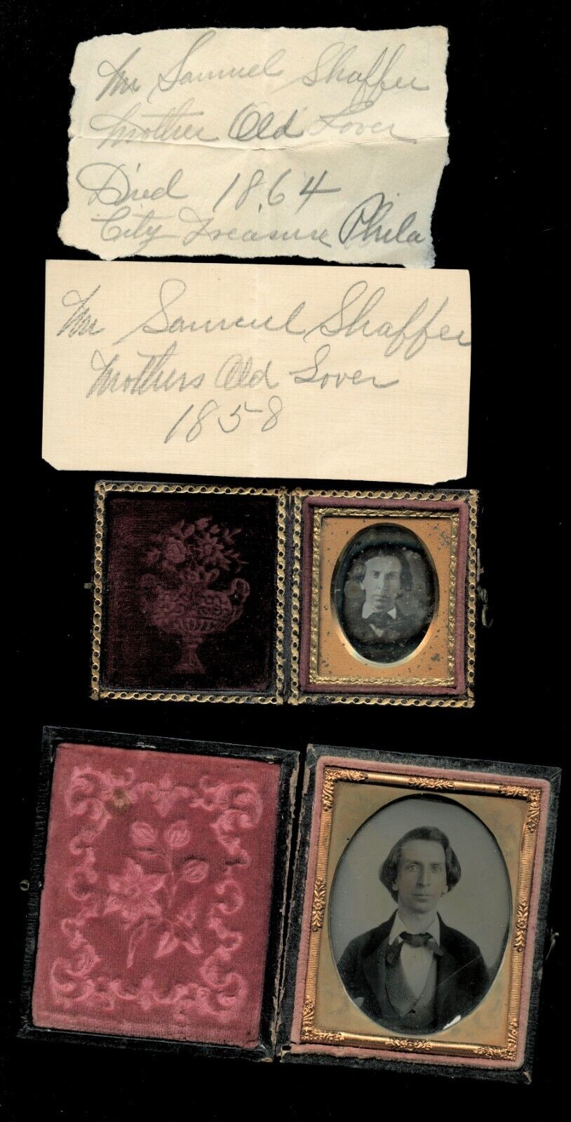 Daguerreotype & Ambrotype ID\'d Man Samuel Shaffer Philadelphia City Treasurer