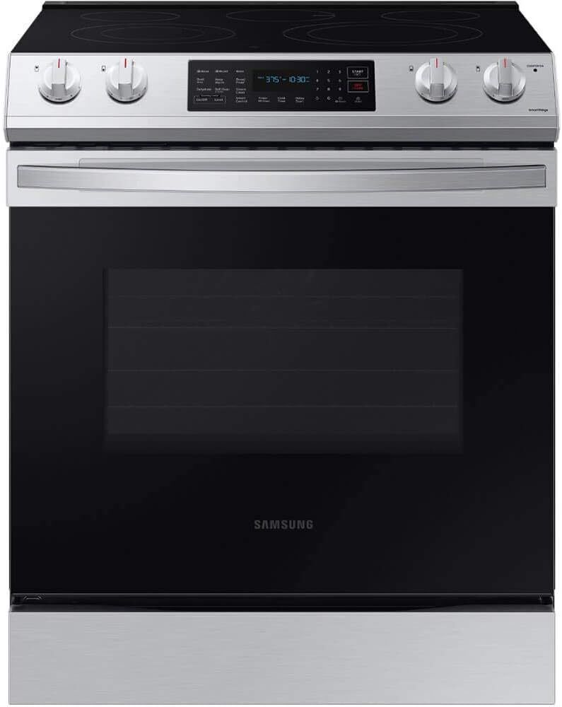 Samsung 6.3 cu ft Smart Slide-in Electric Range with Convection in Stainless Ste