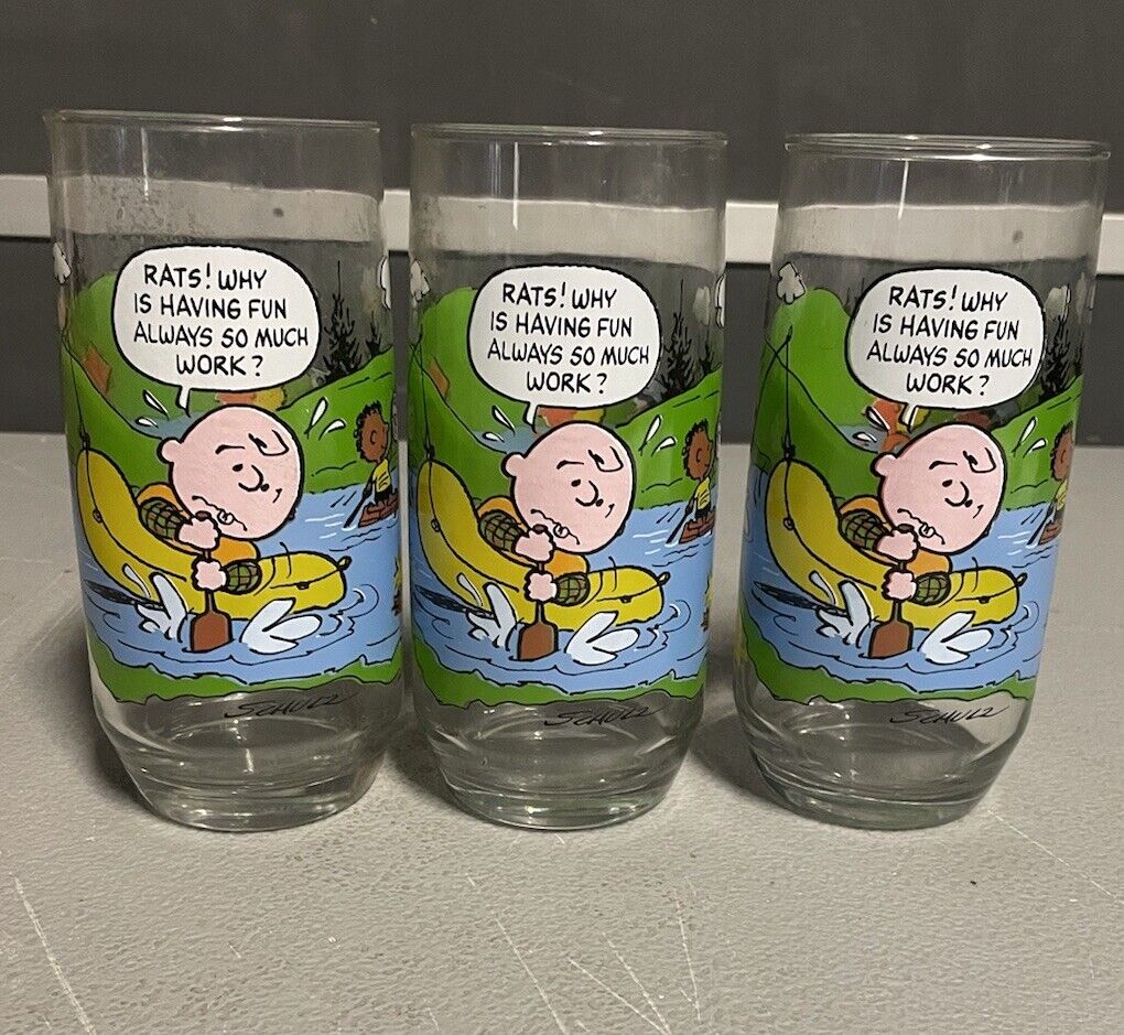 Vintage McDonald’s Lot Of Camp Snoopy Glasses
