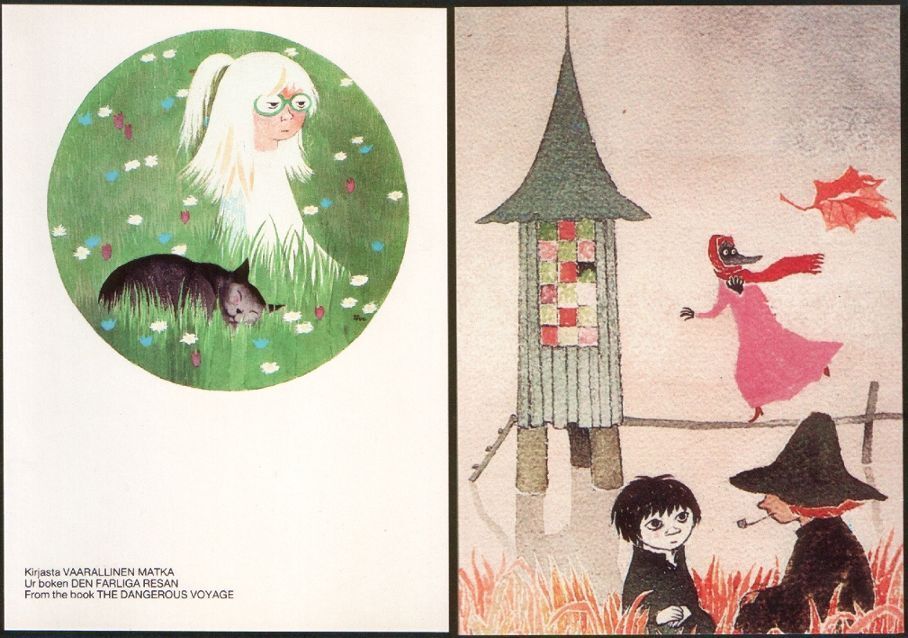 Moomin Muumi Mint postcards The Dangerous Voyage (2) Finland.
