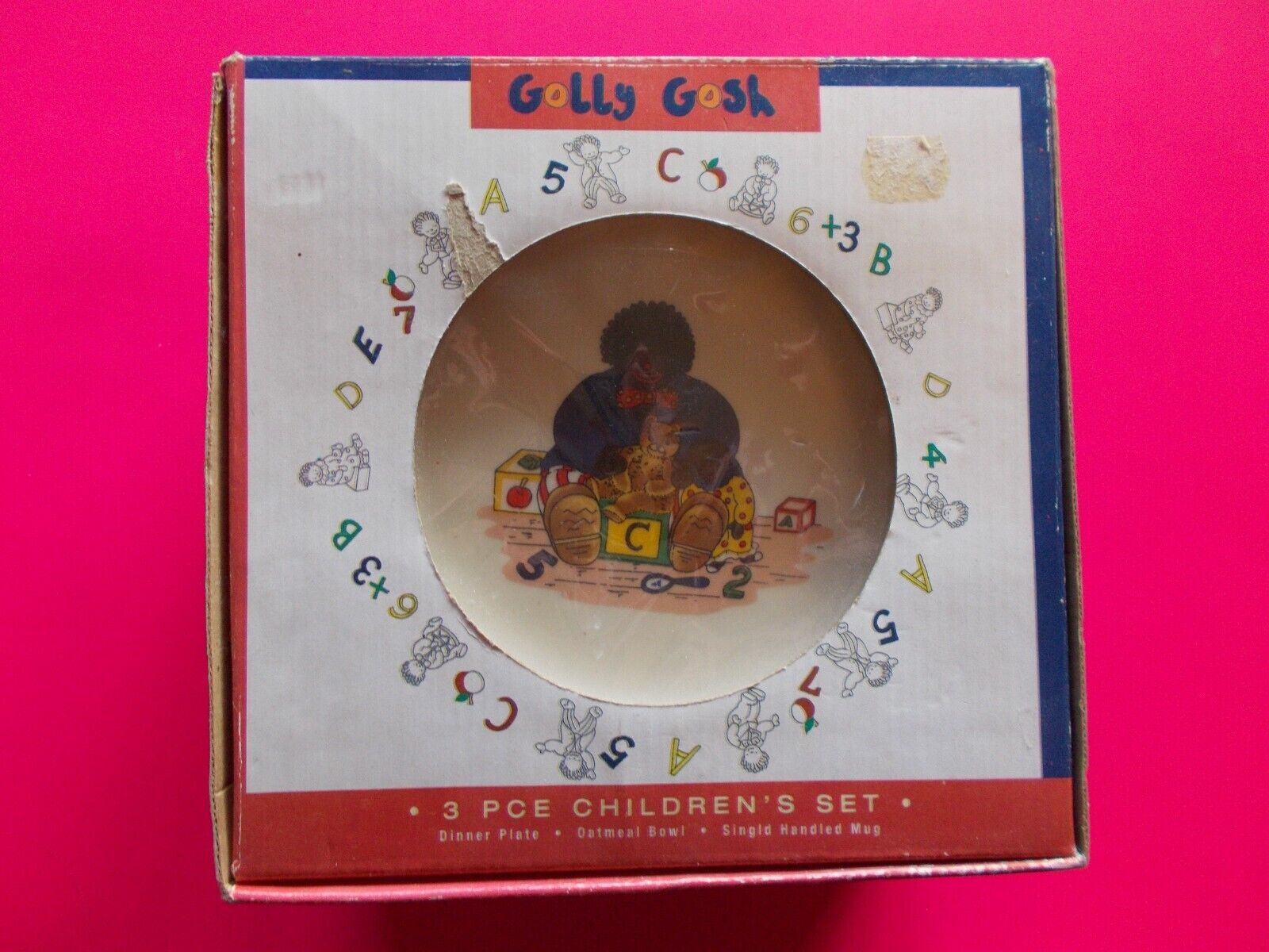 VINTAGE CHILDREN'S CERAMIC THREE PIECE SET - CUP, PLATE & BOWL - BOXED *AS NEW