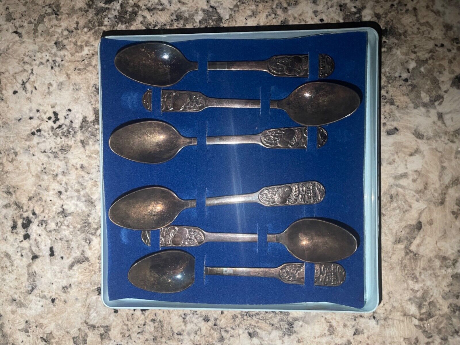 Cutlery Set Vintage silver gold Soviet Union epoch 1941 year. 