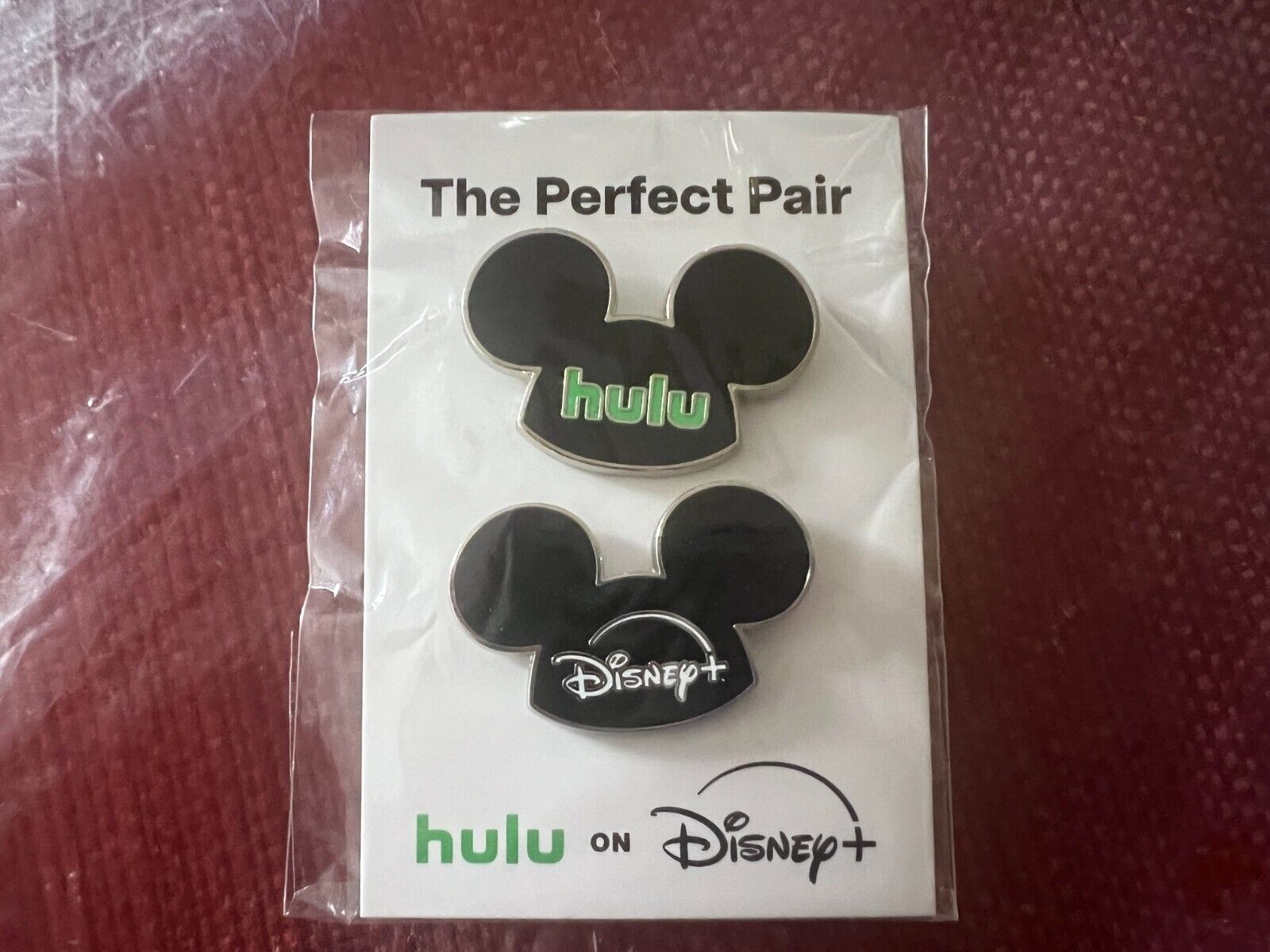 Disney Ear  pin set Disney+ Plus and Hulu. Disney Springs Giveaway 2024 Rare