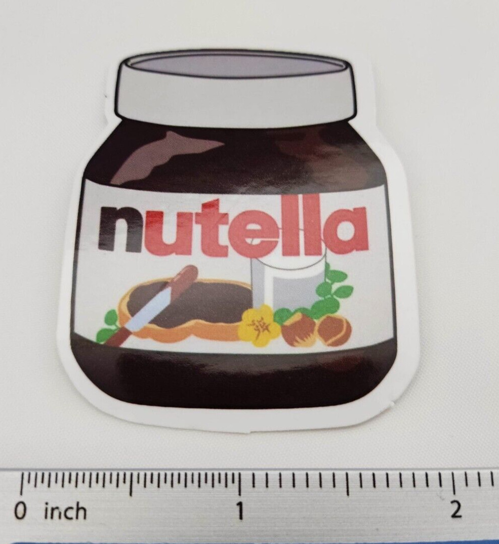 Nutella Waterproof Glossy Vinyl Logo Decal Sticker 2.25\