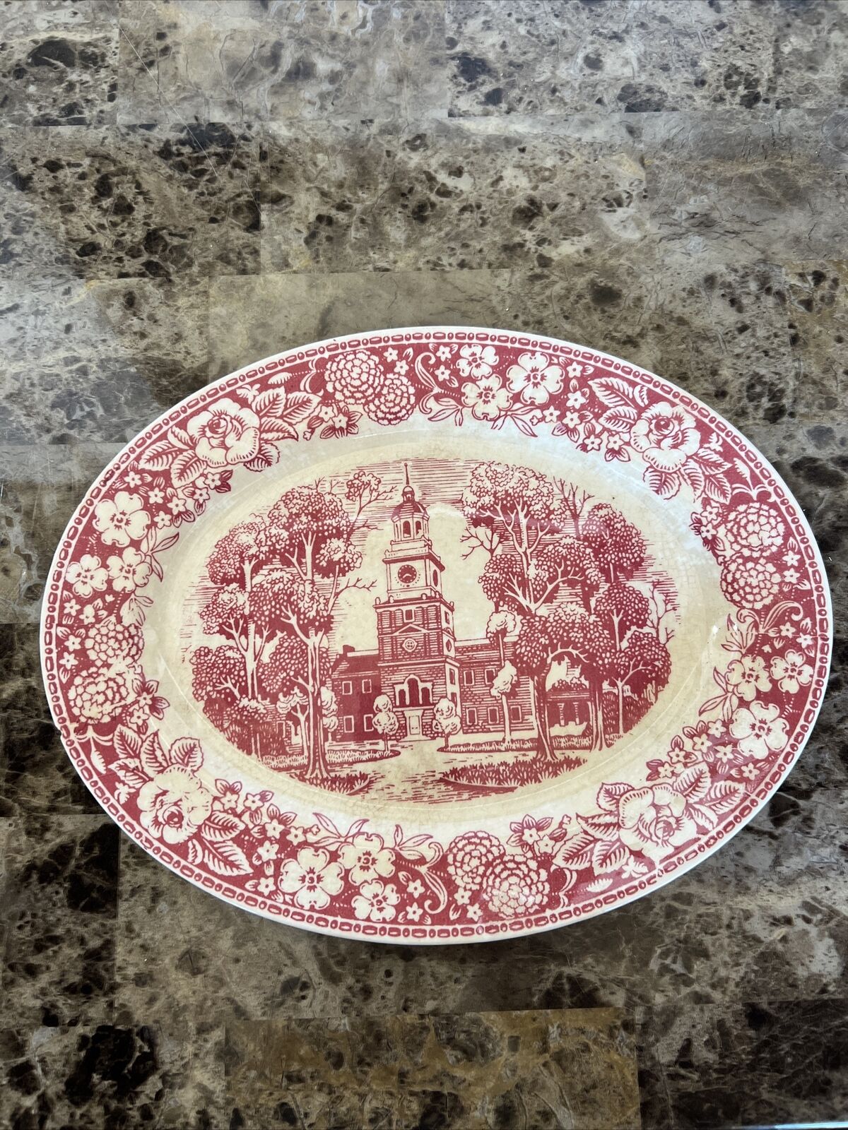 Early American Homes By Homer Laughlin Independence Hall Plate