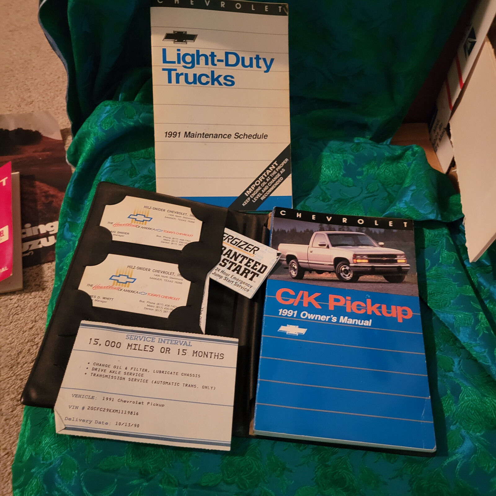 1991 Chevrolet Light Duty Trucks C/K Pickup Owners Manual, Maint. Sch. Warranty