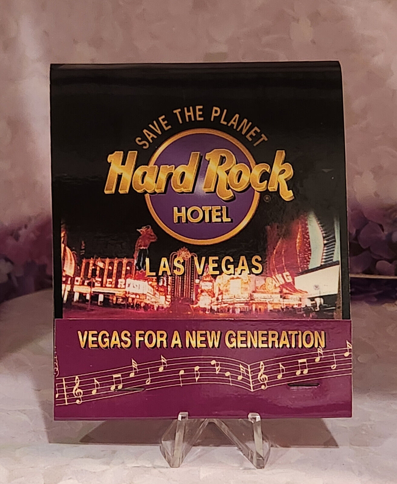 LAS VEGAS'S HARD ROCK HOTEL Match Box-Vintage Matches Memorabilia-refurbished