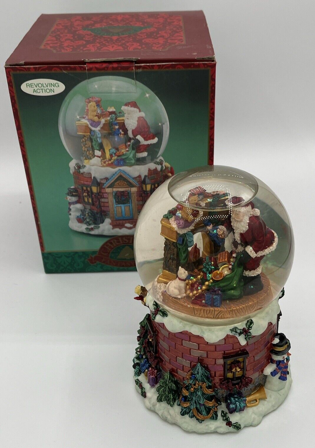 Christmas Fantasy Ltd Jingle Bells Snow Globe Music Box That Rotates And Plays