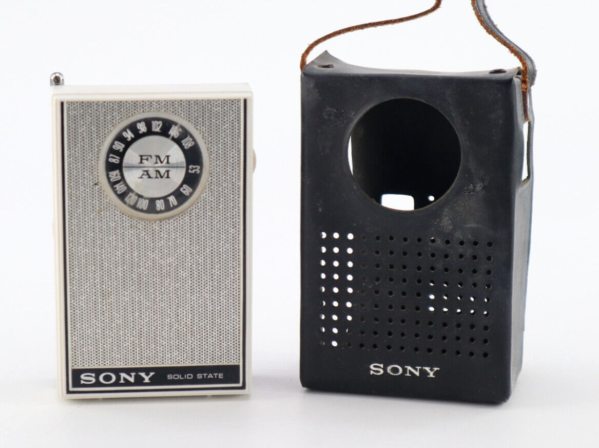 Vintage 1971 Sony Transistor Radio 3F-66W W/ Case Tested