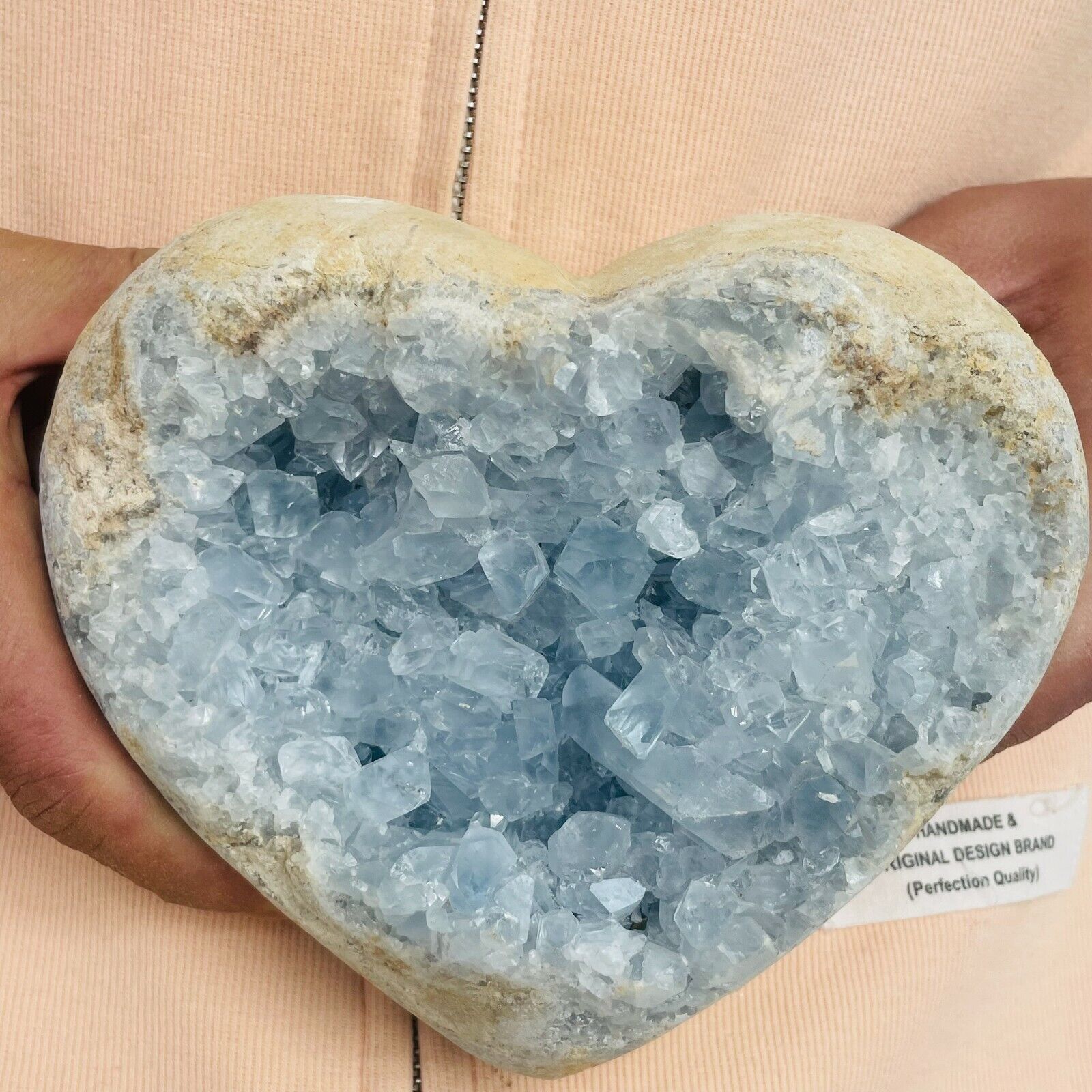 2900g Natural Blue Celestite Geode Quartz Crystal Mineral Specimen Healing