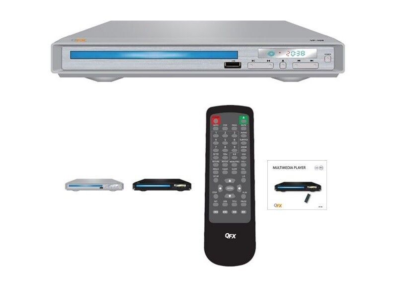 QFX VP-109 Home DVD/CD/MP3/USB Player +All Region-Free Multi-Zone (NTSC/PAL)