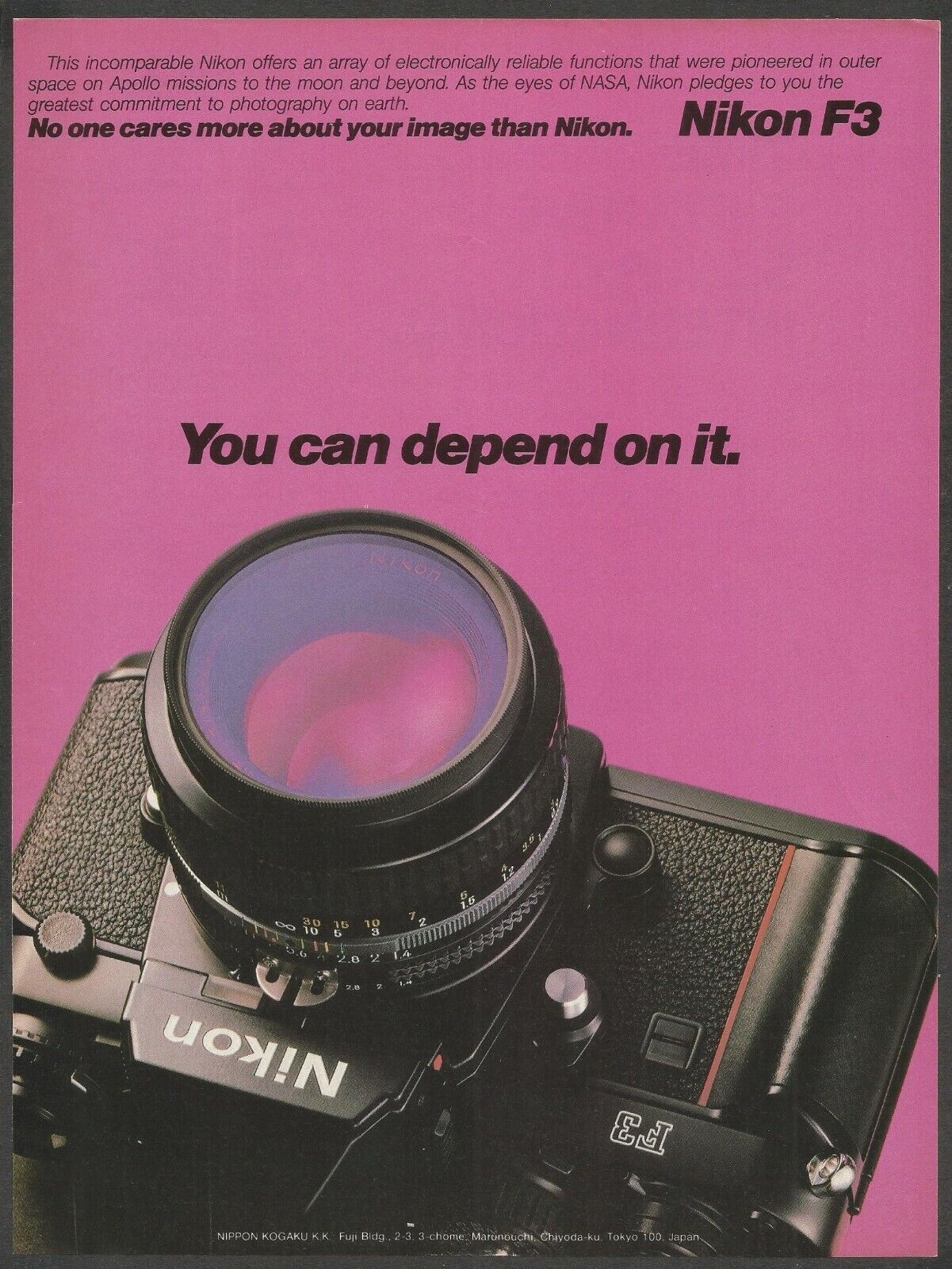 NIKON F3 Camera - 1981 Vintage Print Ad