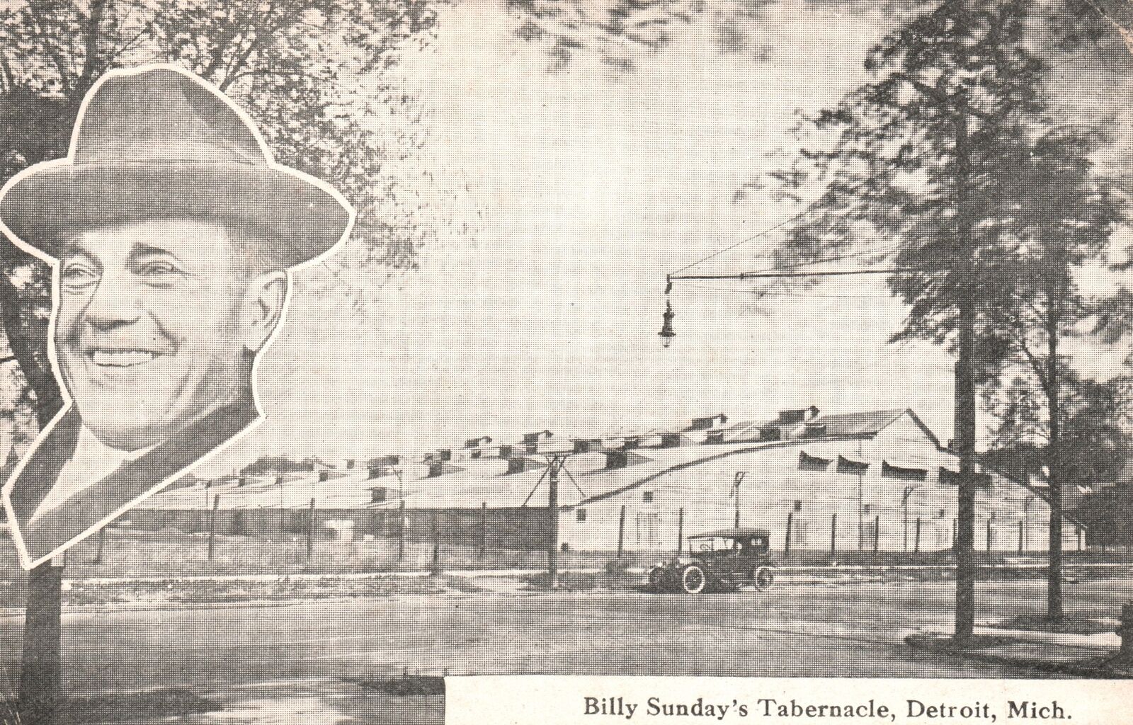 Vintage Postcard Billy Sunday\'s Tabernacle Missionary Baptist Church Detroit MI