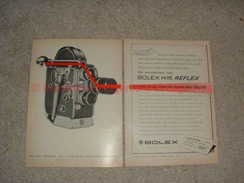 1957 Bolex H-16 Reflex Movie Camera Ad - Revolutionary