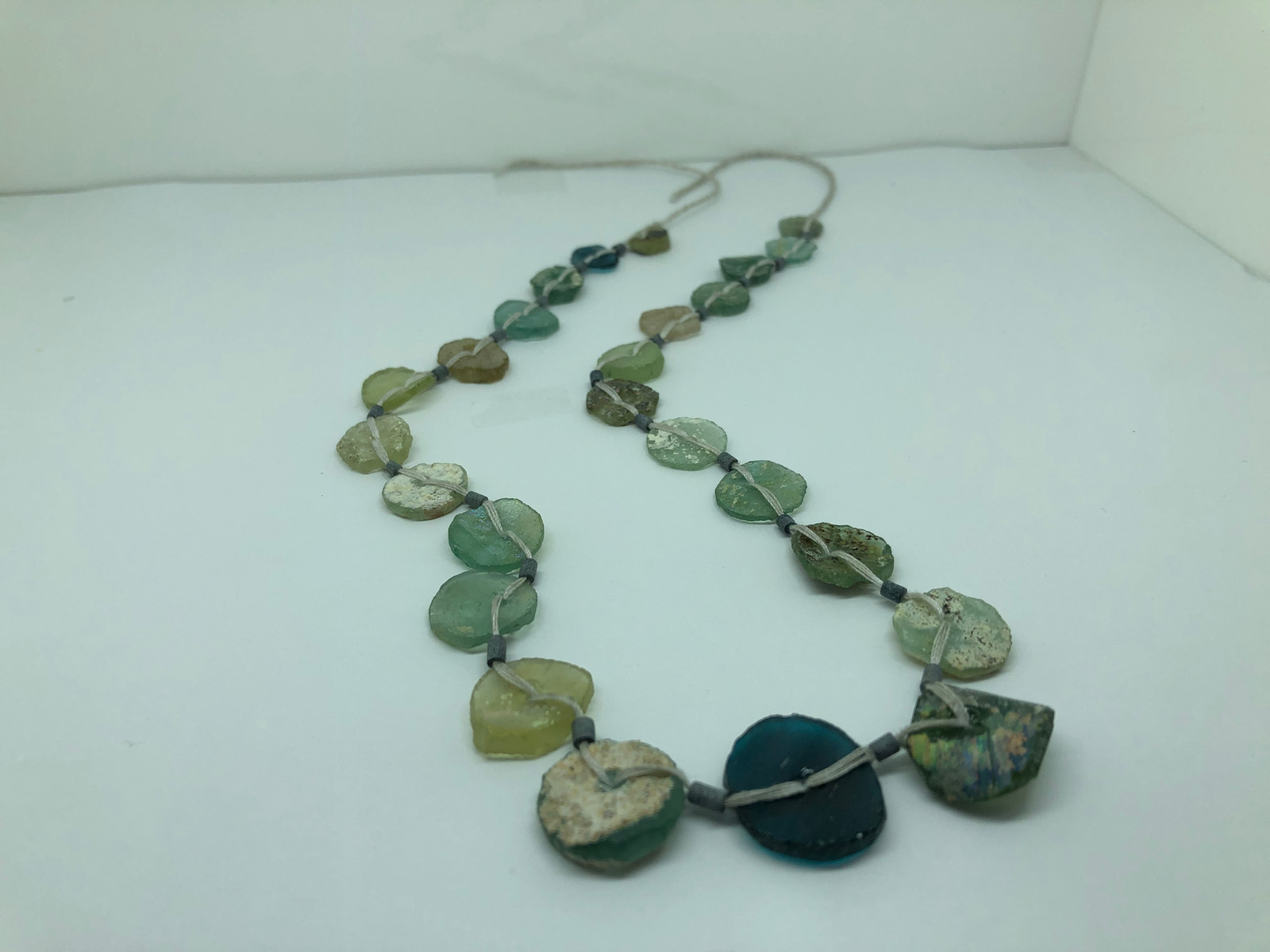 Natural Old Antique Roman Glass Beads Necklace