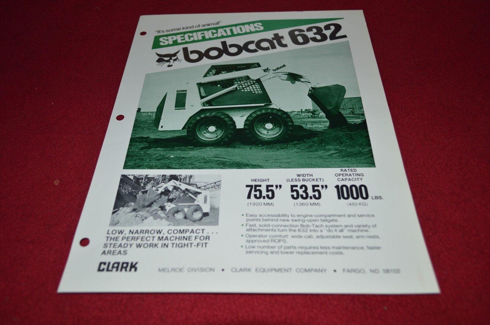 Bobcat 632 Skid Steer Loader Dealers Brochure DCPA2