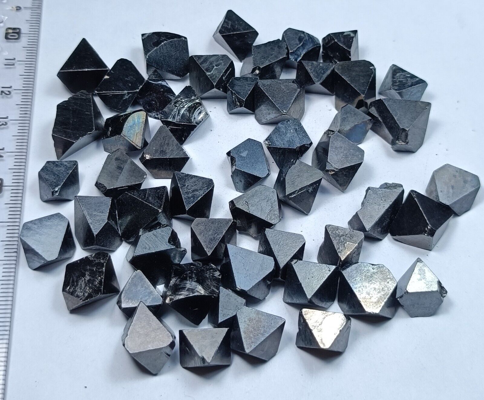 55 PCs Octahedron Magnetite Crystals with good luster and terminations-