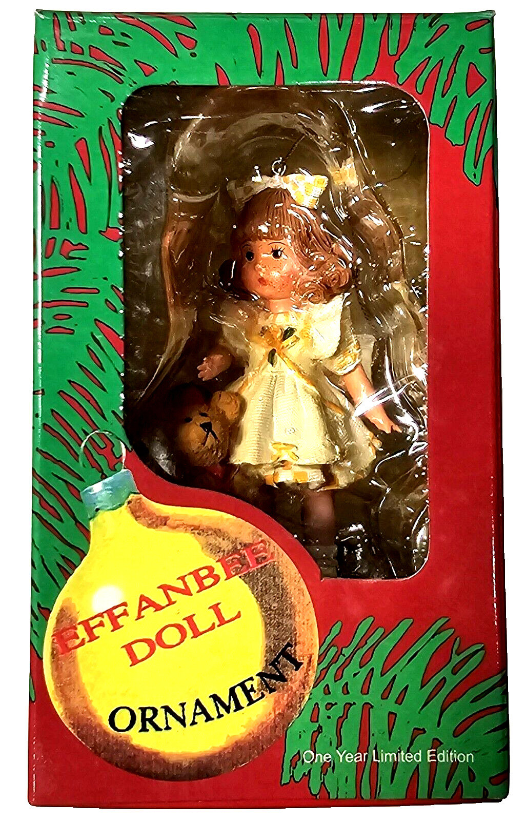 2000 Effanbee Doll Goldilocks With Bear Christmas Ornament F077  Limited Edition