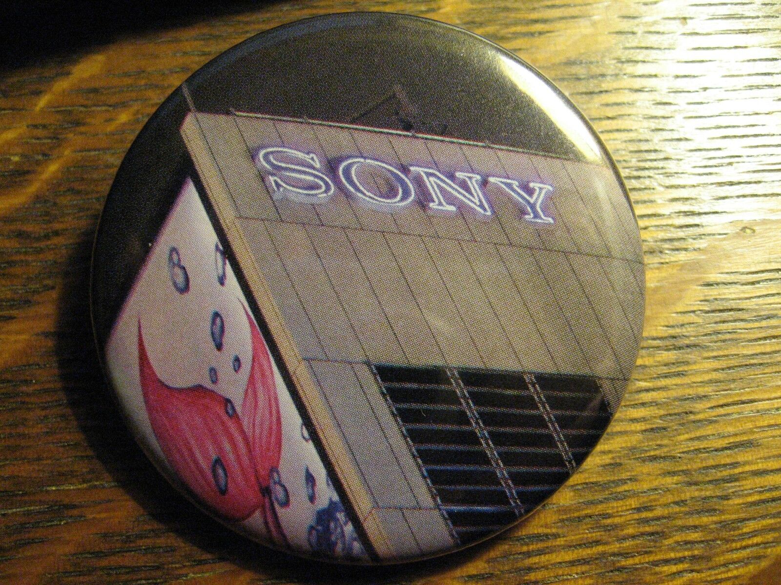 Sony Electronics Neon Sign Tokyo Japan Logo Advertisement Pocket Lipstick Mirror