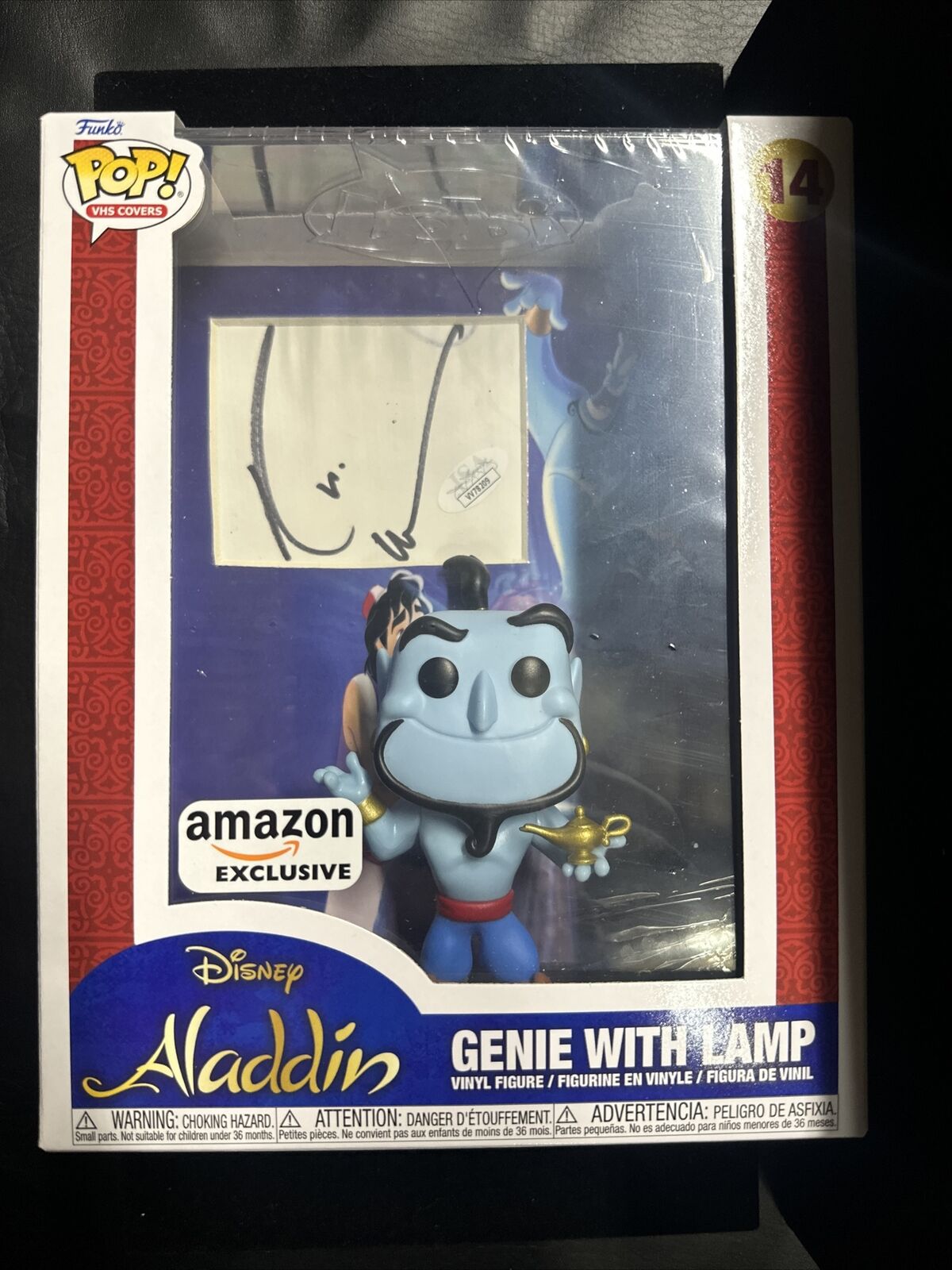 Robin Williams Signed Cut in Custom Genie with Lamp 14 Funko Pop - JSA VV78209