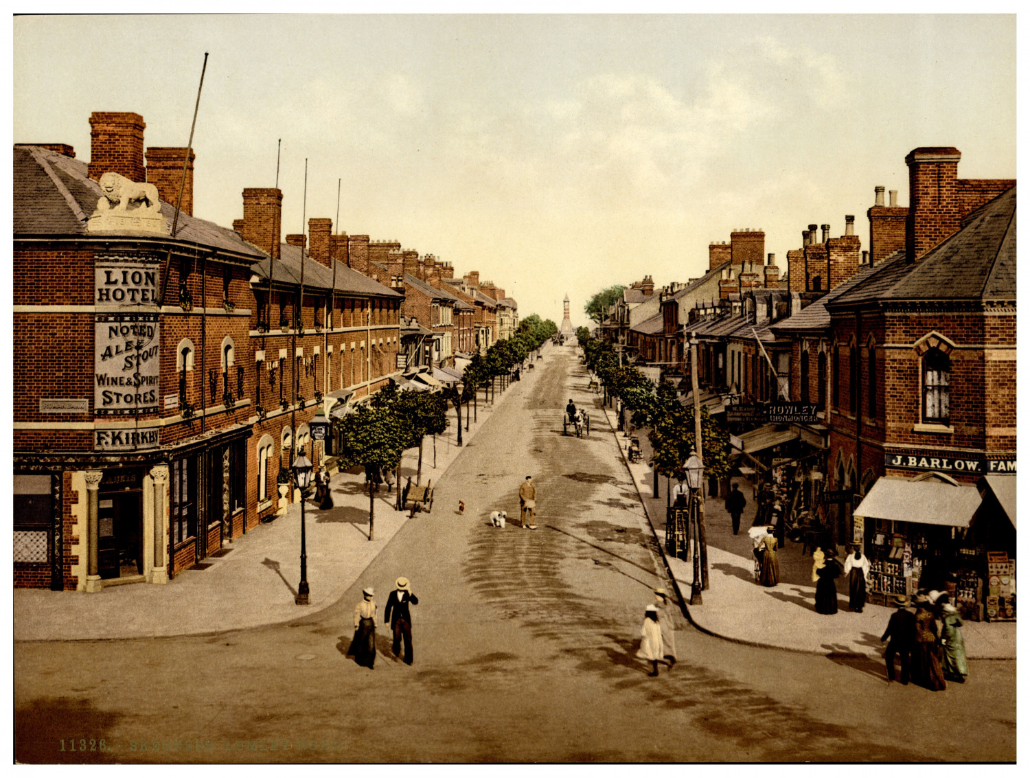 England. Skegness. Lumley Road. Vintage photochrome by P.Z, photochrome Zurich