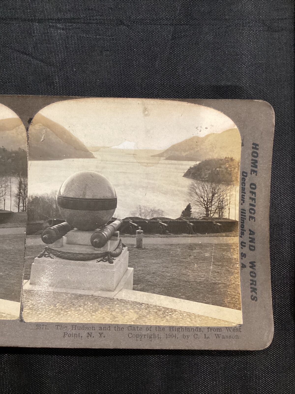 1904 Hudson Gate Highlands West Point, NY Canon Stereoview Photo Card