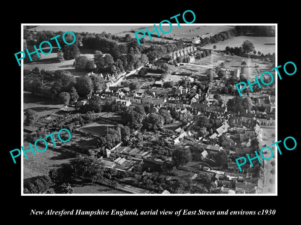 OLD LARGE HISTORIC PHOTO OF NEW ALRESFORD ENGLAND EAST ST & THE TOWN c1930