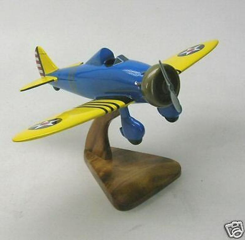P-26 Thunderbird Peashooter P26 Airplane Desktop Kiln Dry Wood Model Big