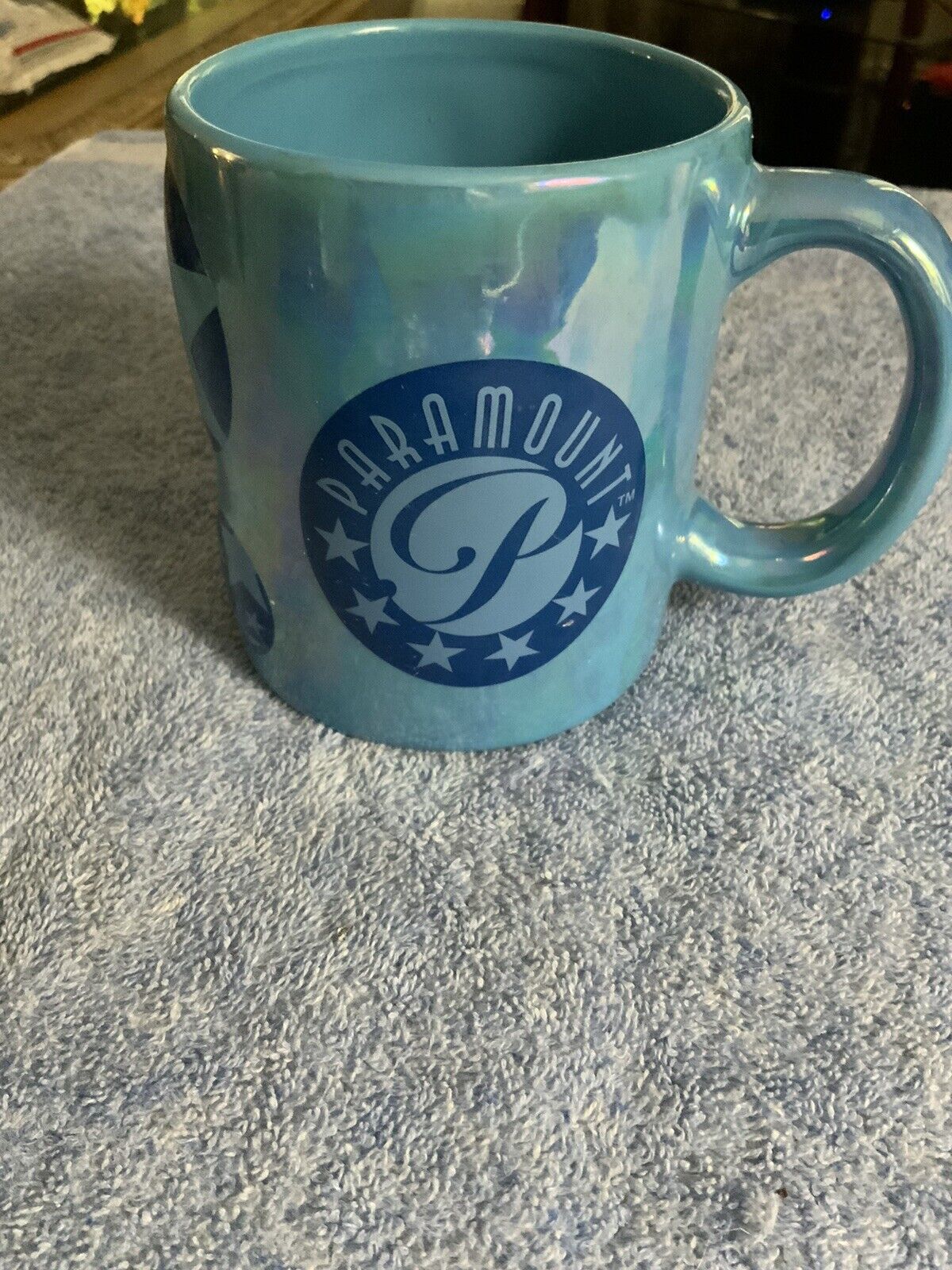 Paramount Park Coffee Mug Drinking Cup 3D Irredesant Color 2000 Vintage 16 Oz