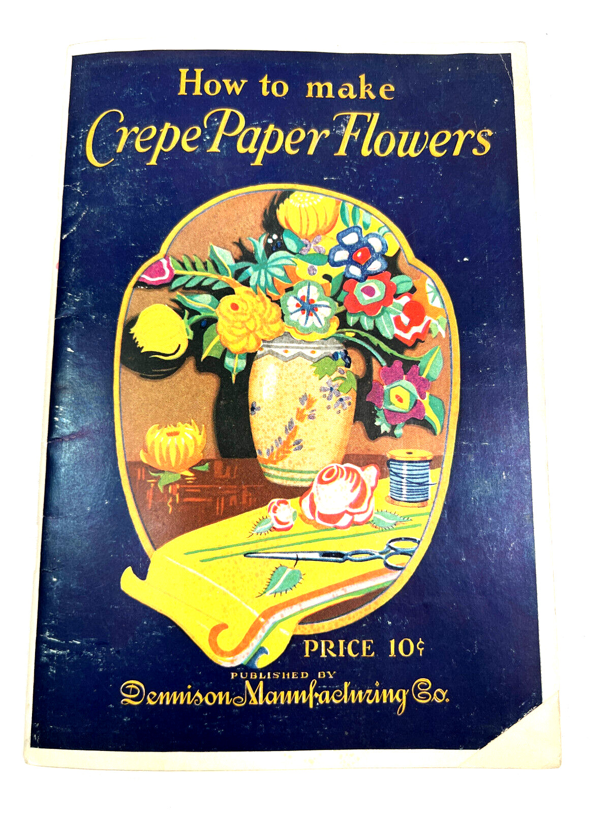 Antique 1928 Dennison\'s Crepe paper Flowers Magazine catalog book halloween