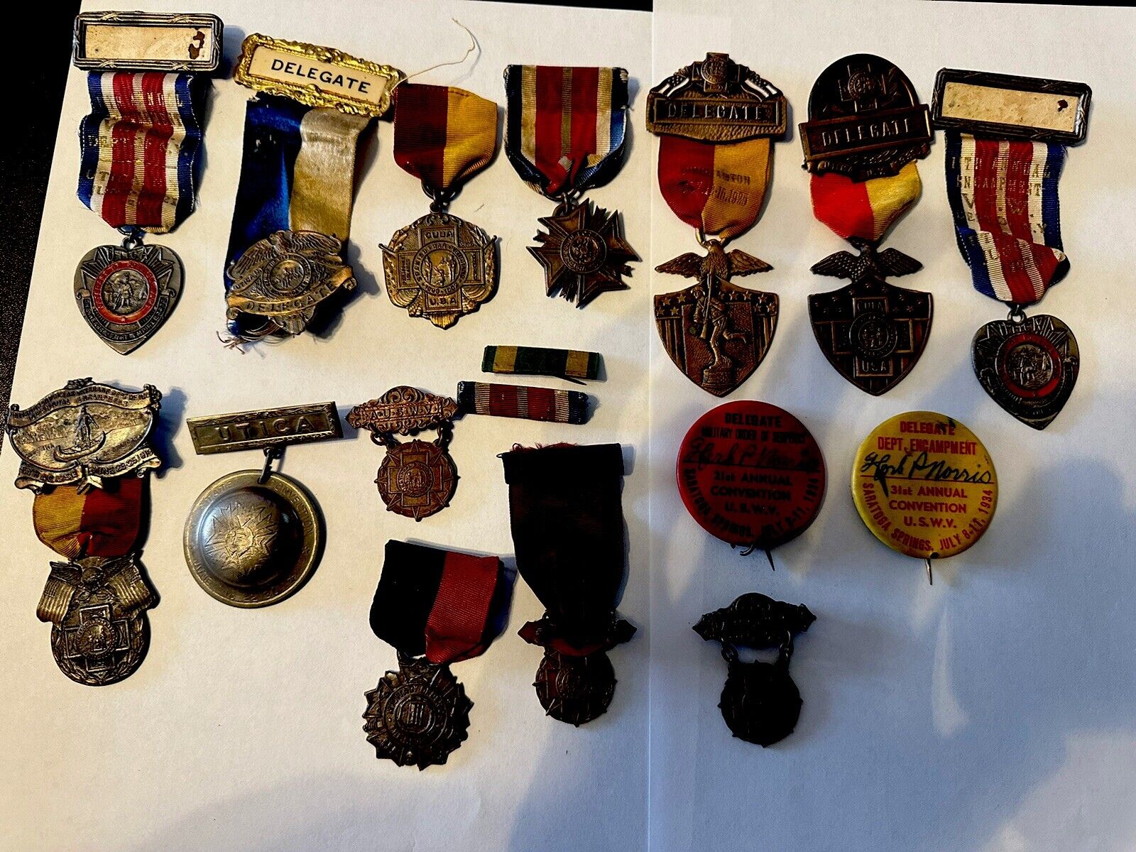 Spanish American War Delegate Medals. Military Order Of The Serpent Badges