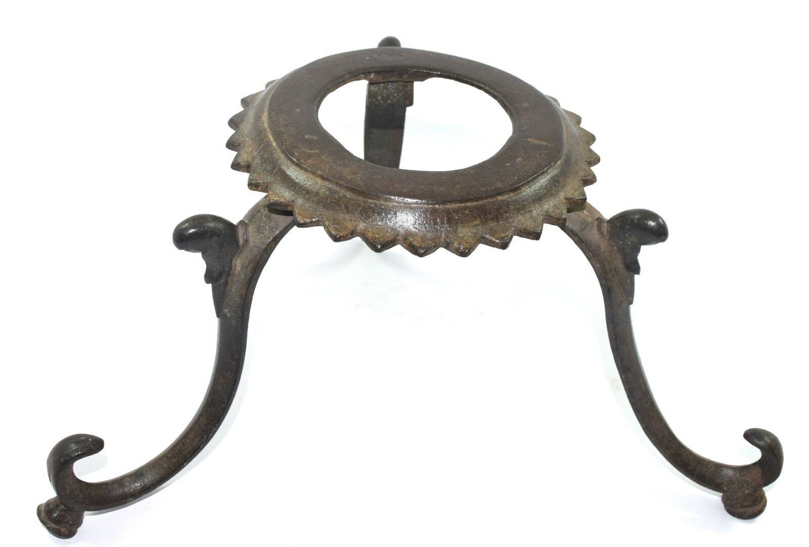 18c Genuine Old Antique Indian Islamic Brass Hand Crafted Pot Stand. G66-582 