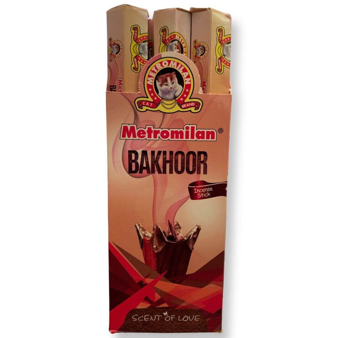 Original Metromilan Bakhoor Incense Sticks 6 Rolls (20 Sticks each) 120 Sticks